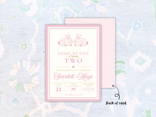 Some Bunny Birthday Invitation