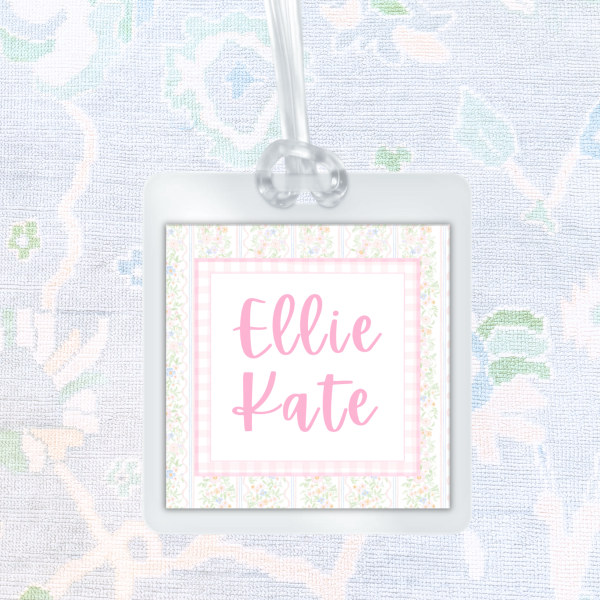 Personalized Floral Bag Tag