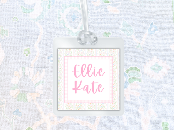 Personalized Floral Bag Tag