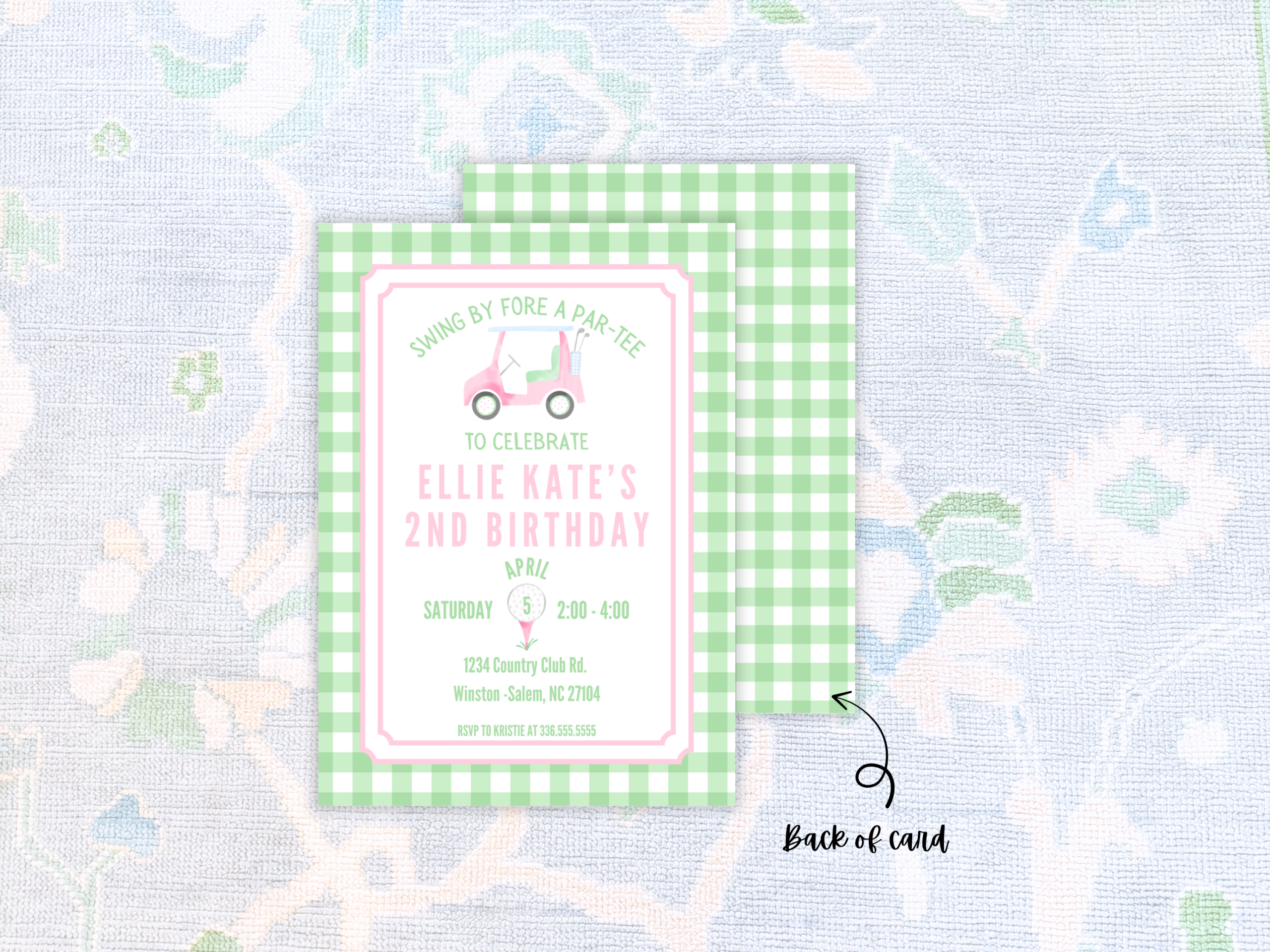 Girl Golf Birthday Invitation | Par-Tee - Image 2