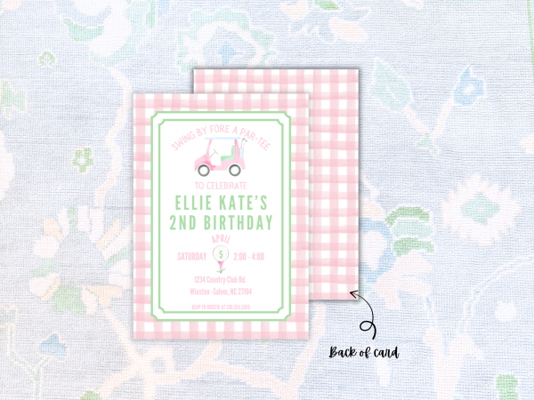 Girl Golf Birthday Invitation | Par-Tee
