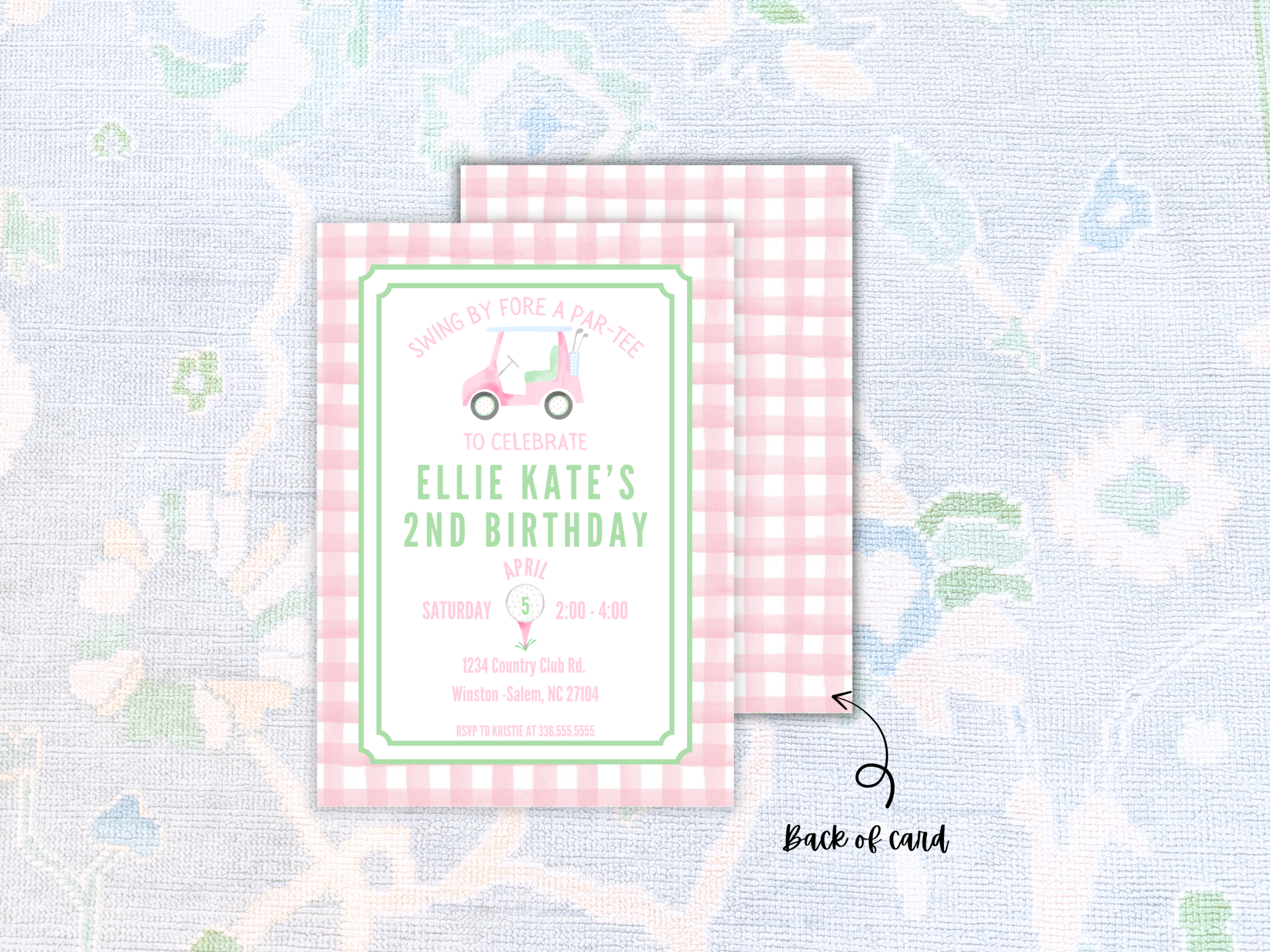 Girl Golf Birthday Invitation | Par-Tee