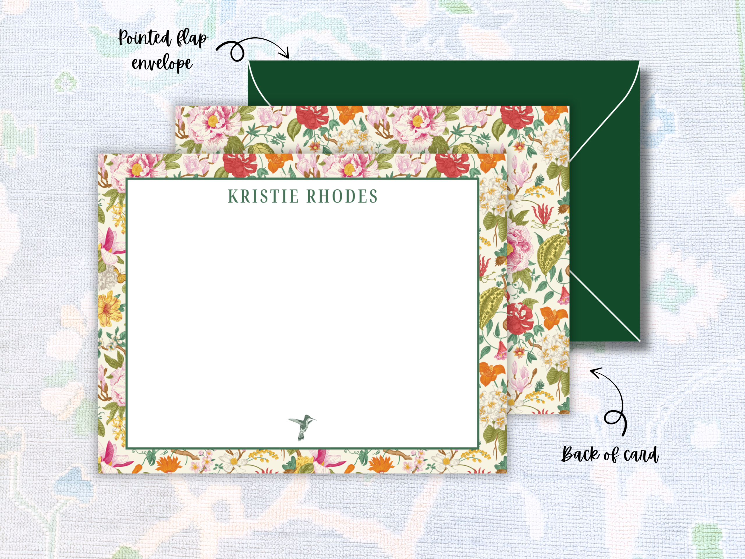 Botanical Personalized Stationery Set