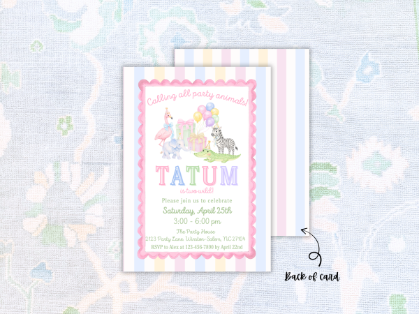 Party Animals Birthday Invitation