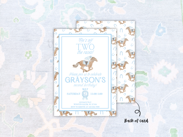 Horse Racing Birthday Invitation | Off to the Races