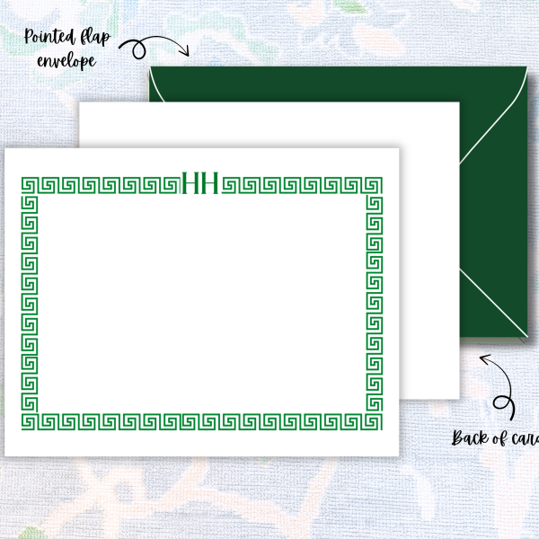 Greek Key Monogram Stationery