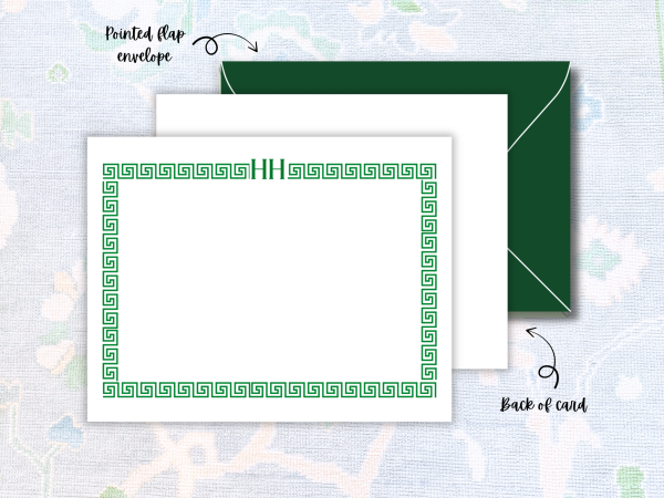 Greek Key Monogram Stationery