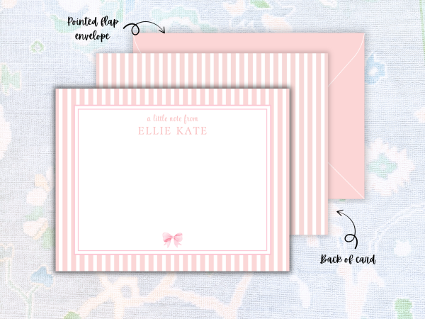 Pink Stripe Stationery