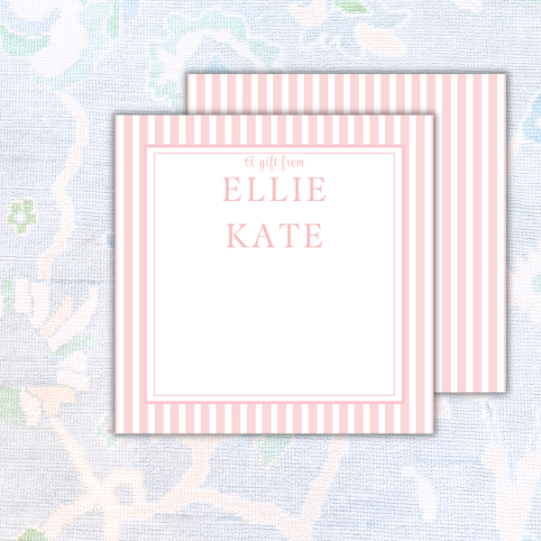 Pink Stripe Enclosure Cards