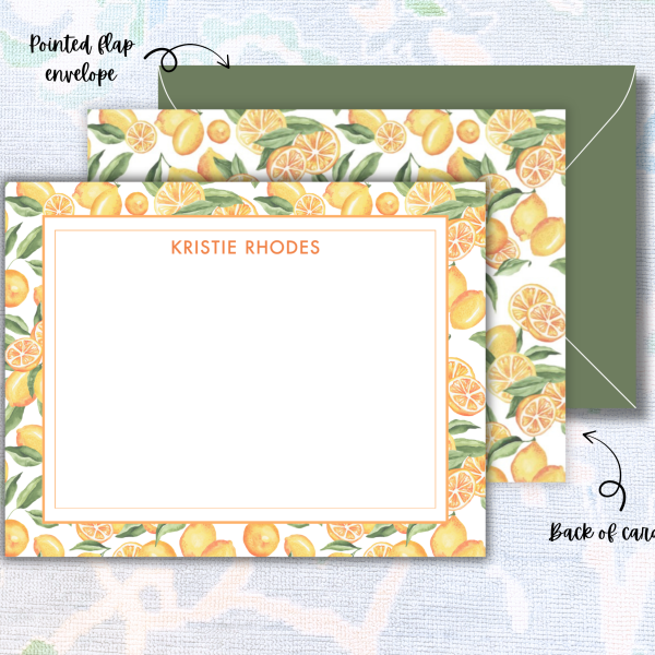 Citrus Stationery Set