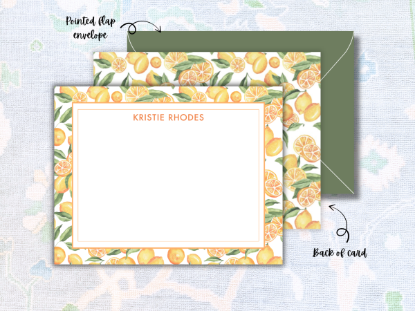 Citrus Stationery Set